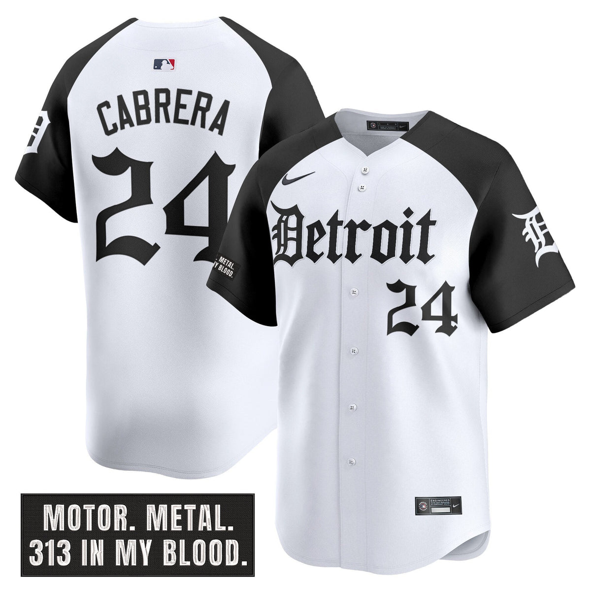 DET 'Motor Gothic Edition' Vapor Premier Limited Jersey - All Stitched
