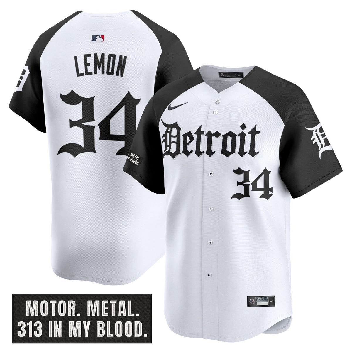 DET 'Motor Gothic Edition' Vapor Premier Limited Jersey - All Stitched