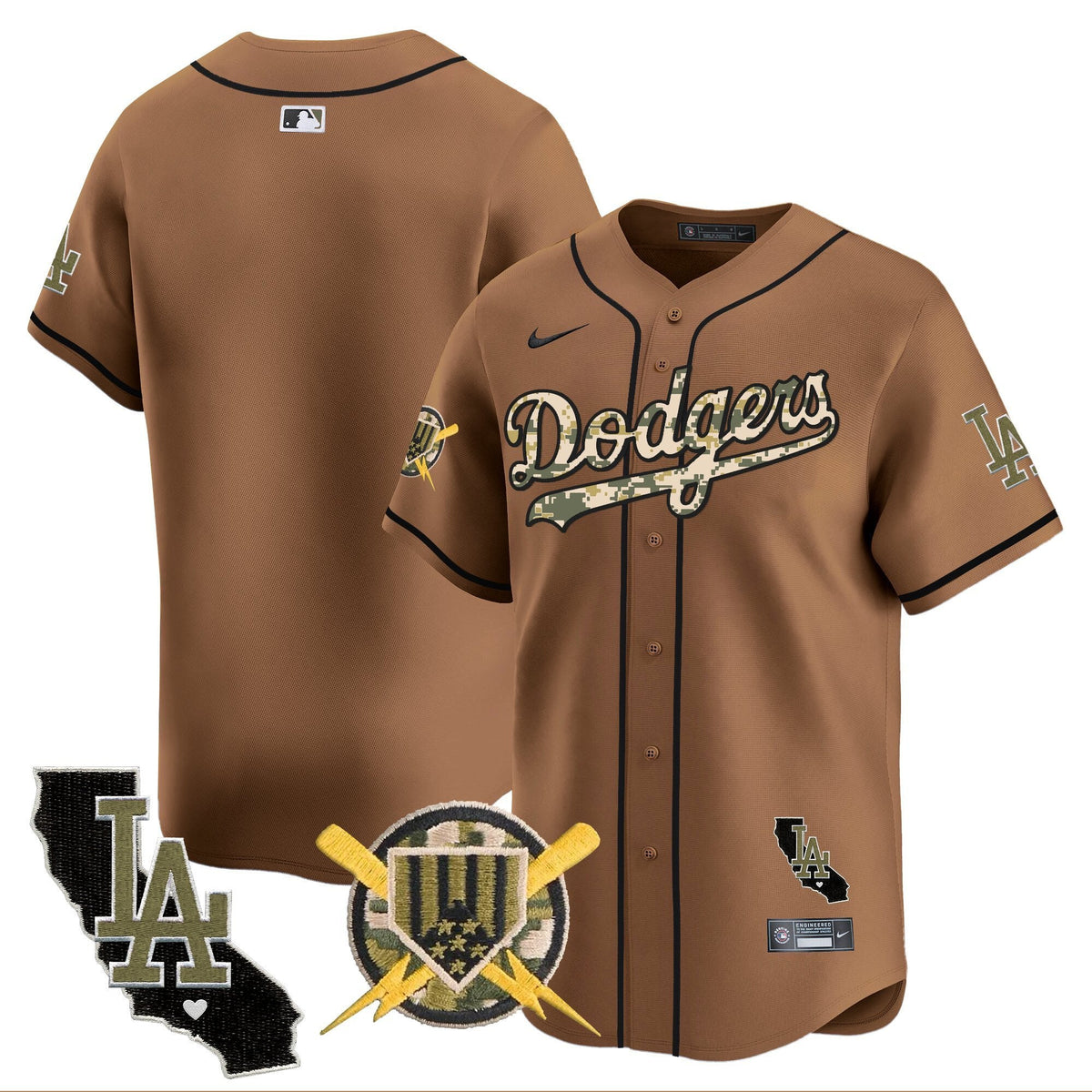 Dodgers Armed Forces Day Vapor Premier Limited Jersey - All Stitched
