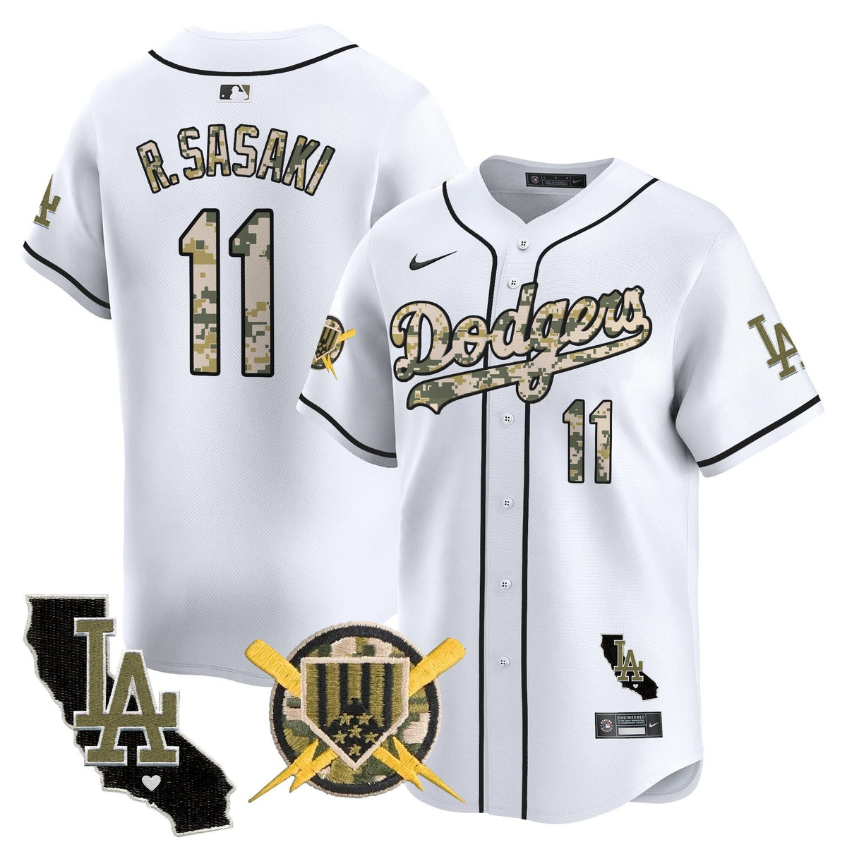 Dodgers Armed Forces Day Vapor Premier Limited Jersey - All Stitched