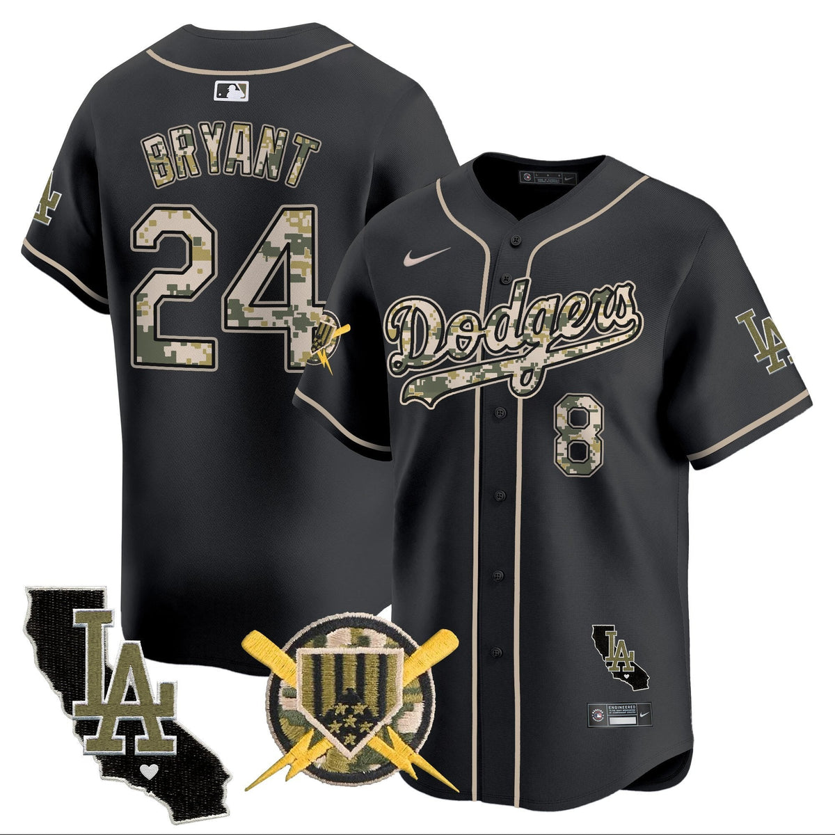 Dodgers Armed Forces Day Vapor Premier Limited Jersey - All Stitched
