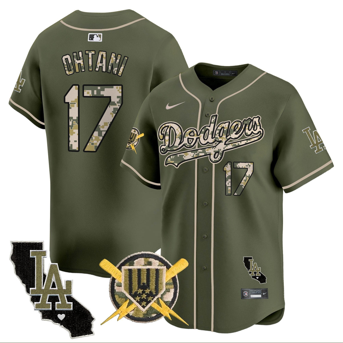 Dodgers Armed Forces Day Vapor Premier Limited Jersey - All Stitched