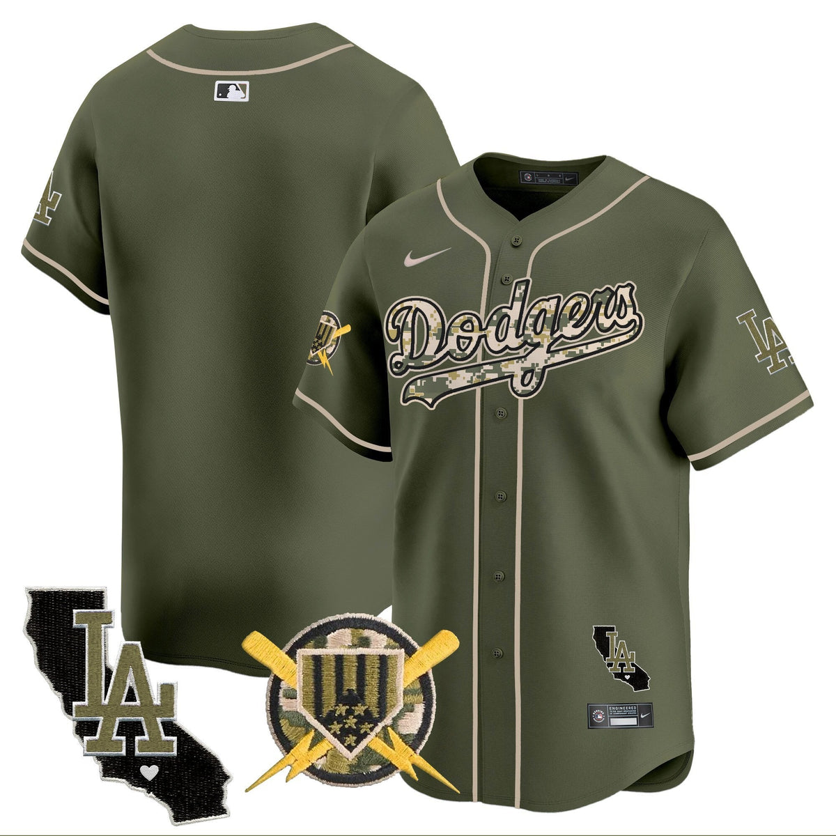 Dodgers Armed Forces Day Vapor Premier Limited Jersey - All Stitched