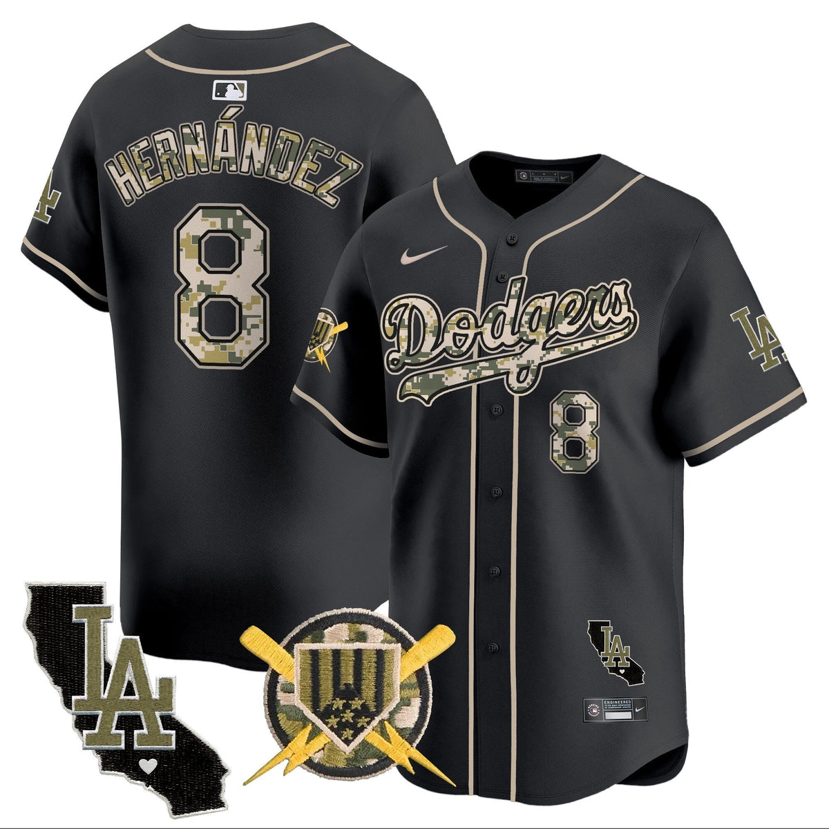 Dodgers Armed Forces Day Vapor Premier Limited Jersey - All Stitched