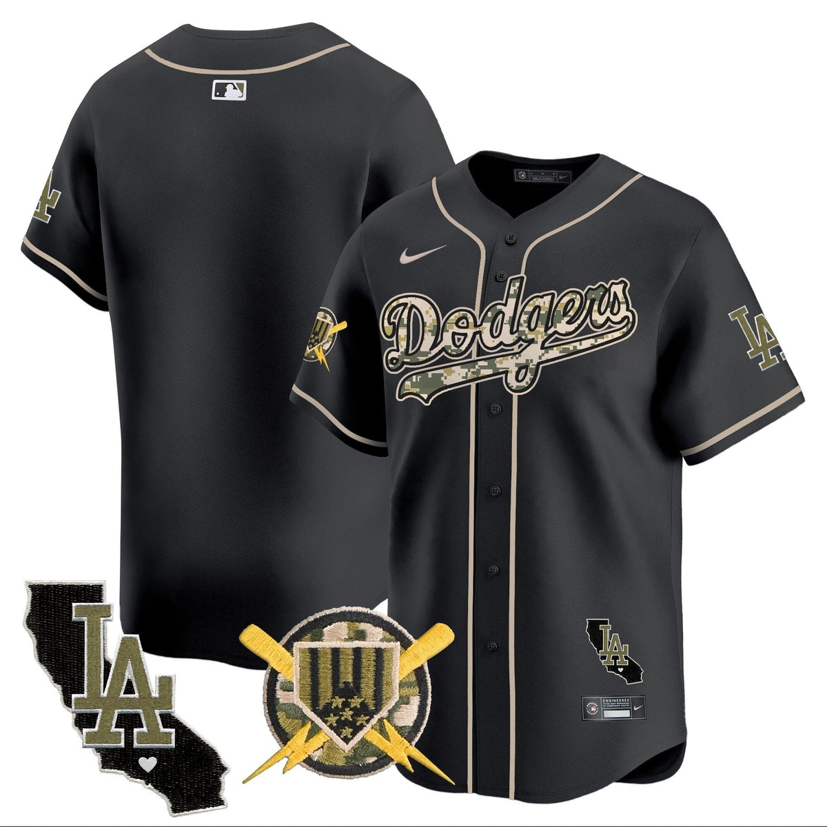 Dodgers Armed Forces Day Vapor Premier Limited Jersey - All Stitched