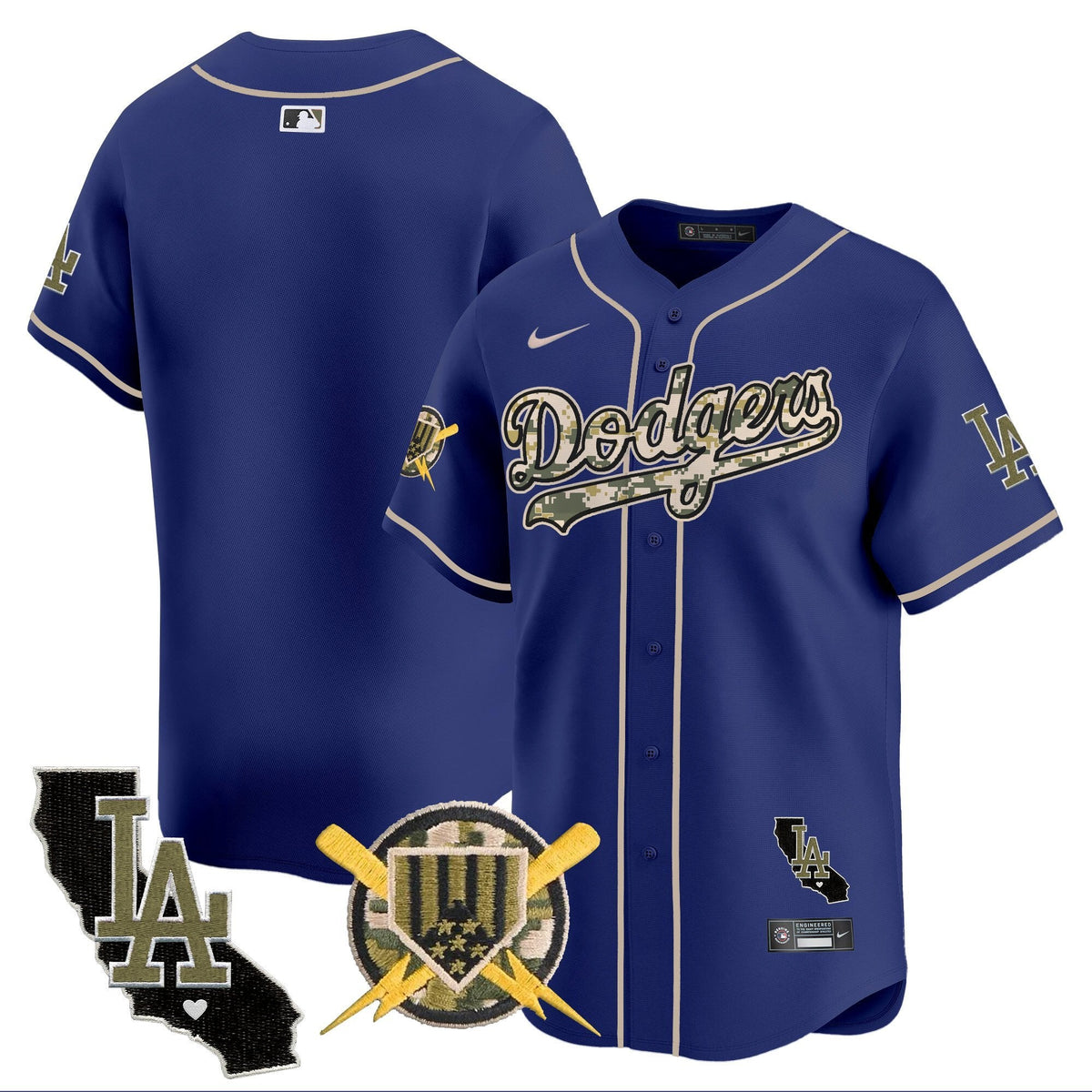 Dodgers Armed Forces Day Vapor Premier Limited Jersey - All Stitched