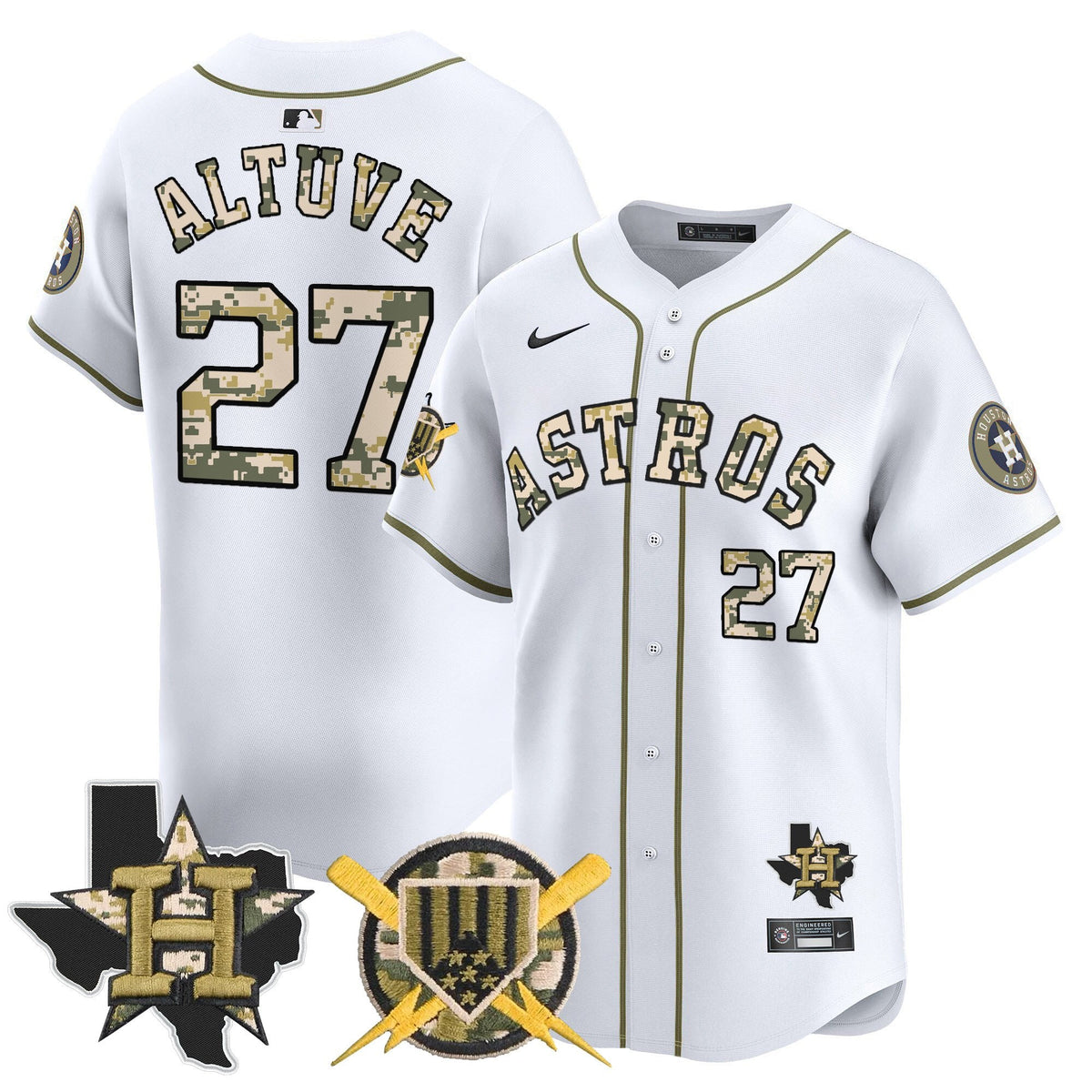 Houston Astros Armed Forces Day Vapor Premier Limited Jersey V2 - All Stitched