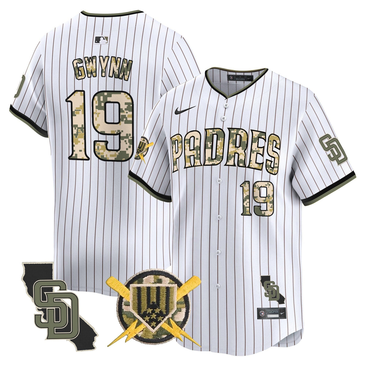 Padres Armed Forces Day Vapor Premier Limited Jersey - All Stitched