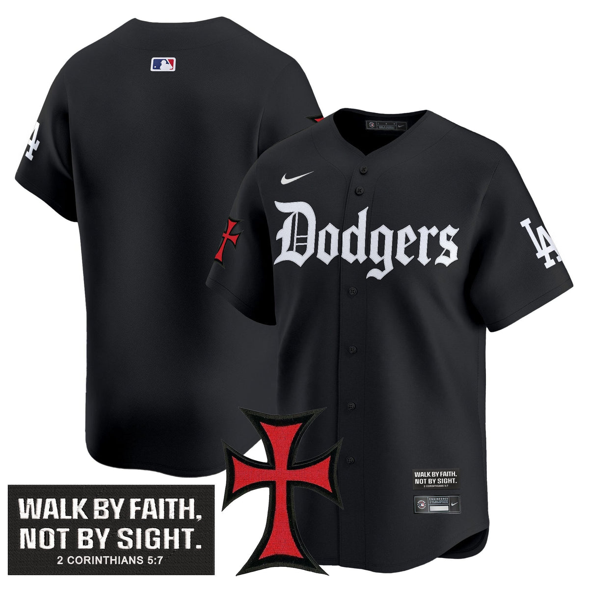 Dodgers 'Faith & Glory Edition' Vapor Premier Limited Jersey - All Stitched