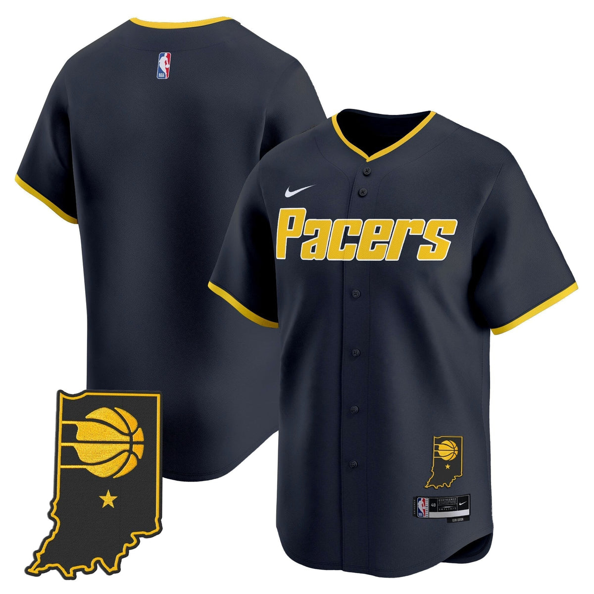 IND Vapor Baseball Jersey - All Stitched