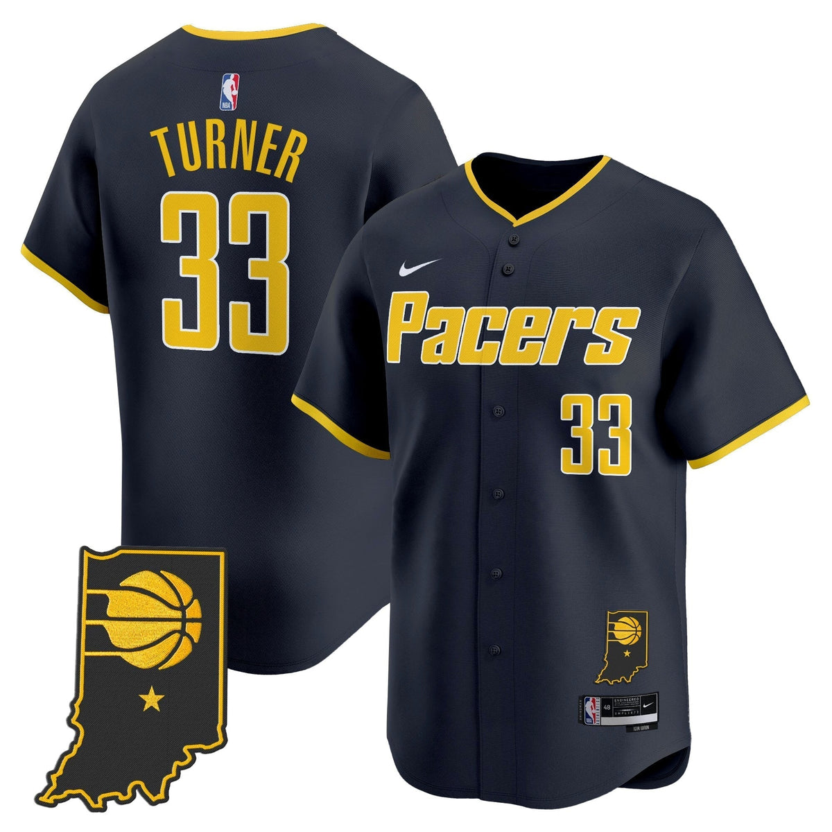 IND Vapor Baseball Jersey - All Stitched