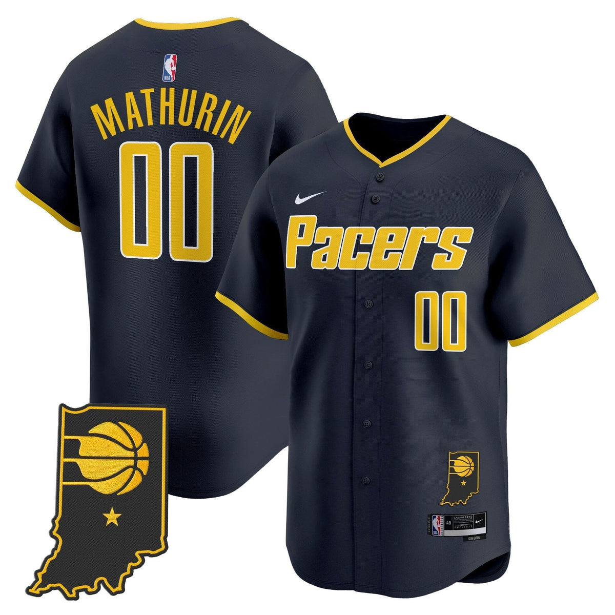 IND Vapor Baseball Jersey - All Stitched