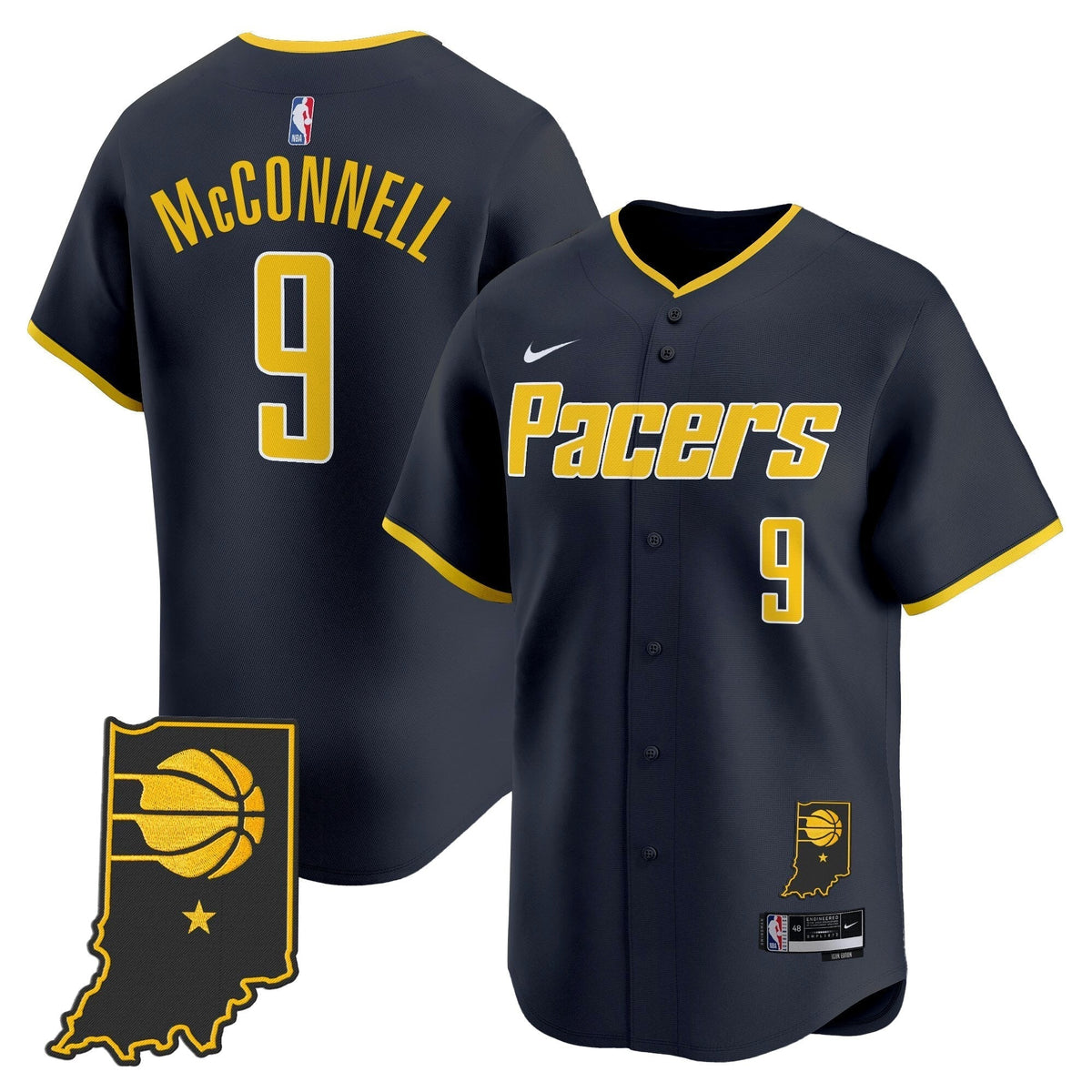 IND Vapor Baseball Jersey - All Stitched