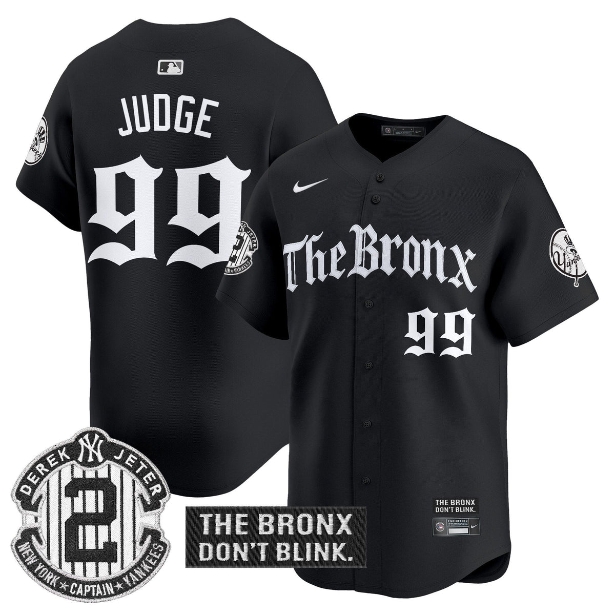 Yankees 'The Bronx - Gothic Ink Drop Edition' Vapor Premier Limited Jersey - All Stitched
