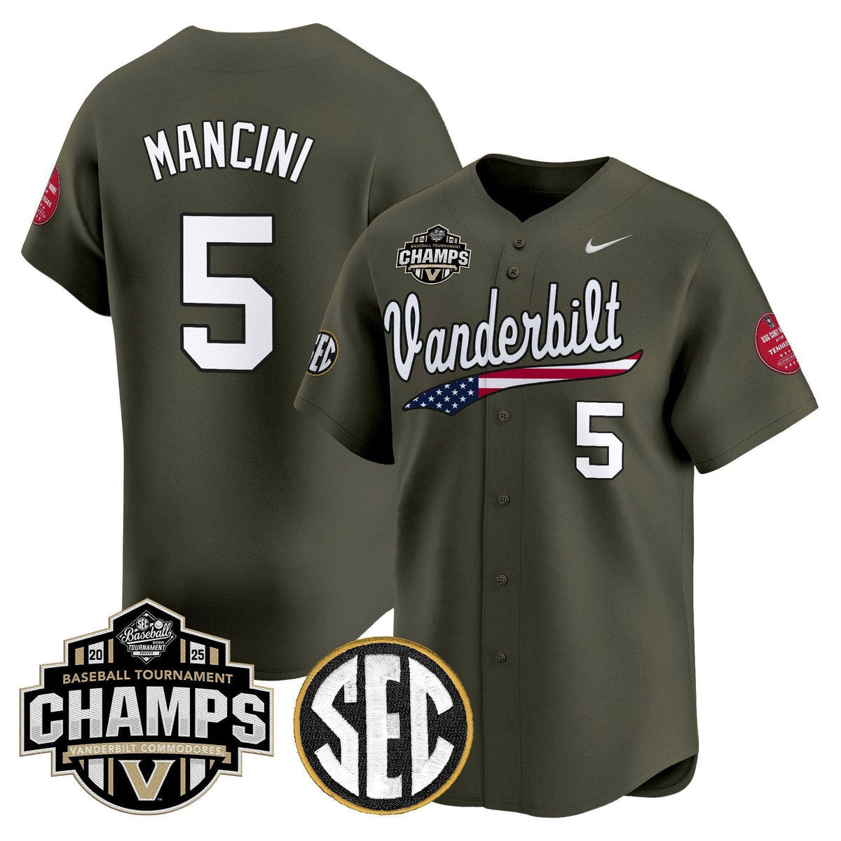 Vanderbilt Commodores 2025 SEC Conference Tournament Champions Vapor Premier Limited Jersey - All Stitched