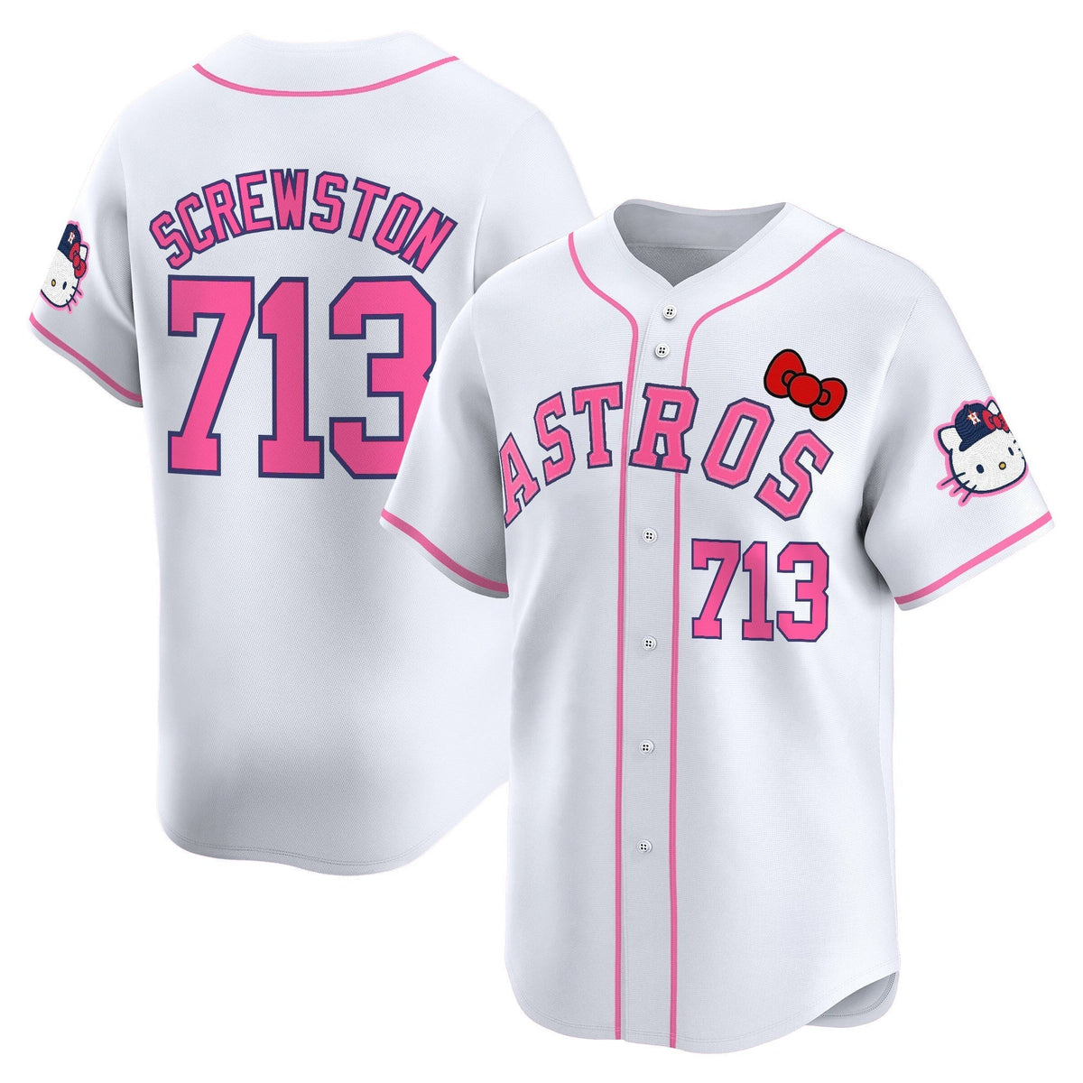 HOU Hello Kitty Vapor Premier Limited Jersey V2 - All Stitched
