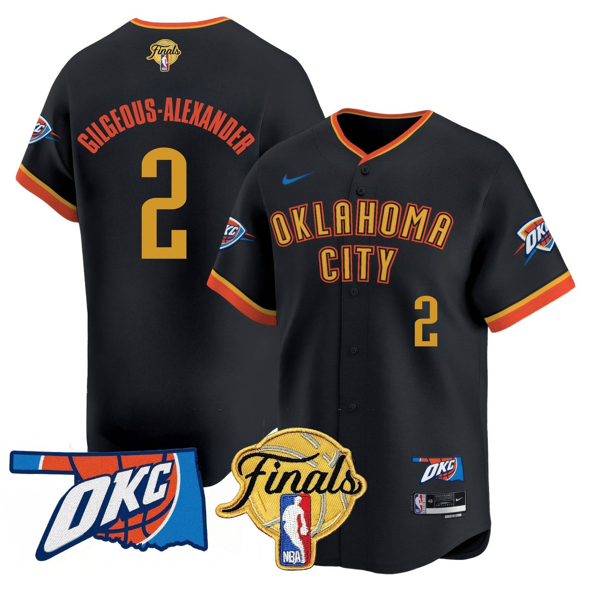OKC Baseball Men Jersey - Final Patch - All Stitched