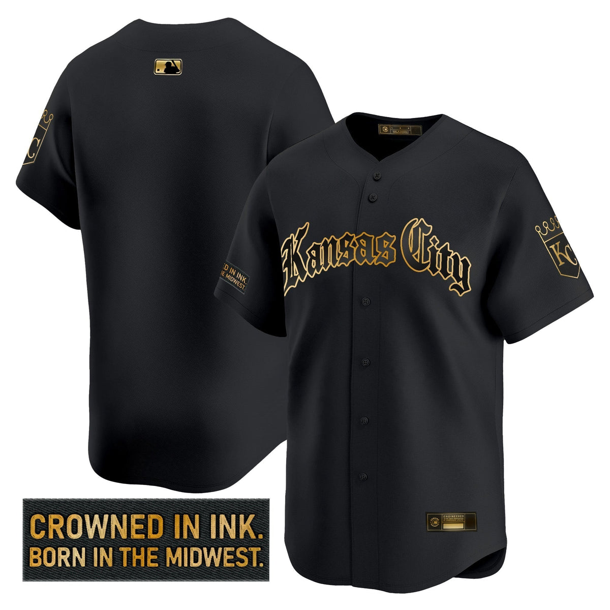 KC 'Gothic Crown Edition' Gold Vapor Premier Limited Jersey - Stitched