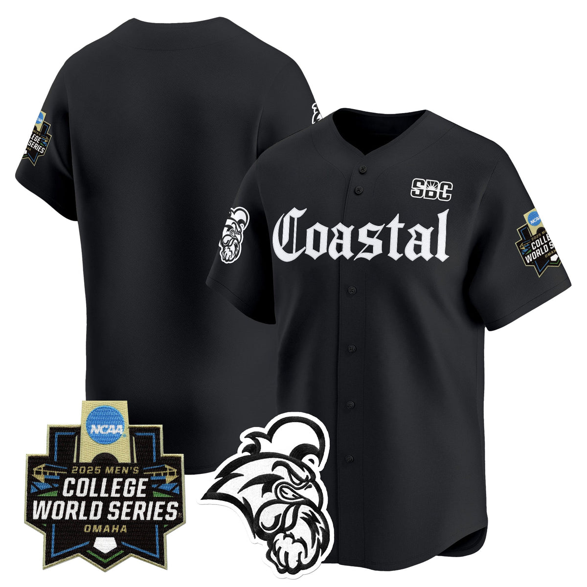 Coastal Carolina Chanticleers 2025 World Series 'Gothic Coastline Edition' Vapor Premier Limited Jersey - Stitched