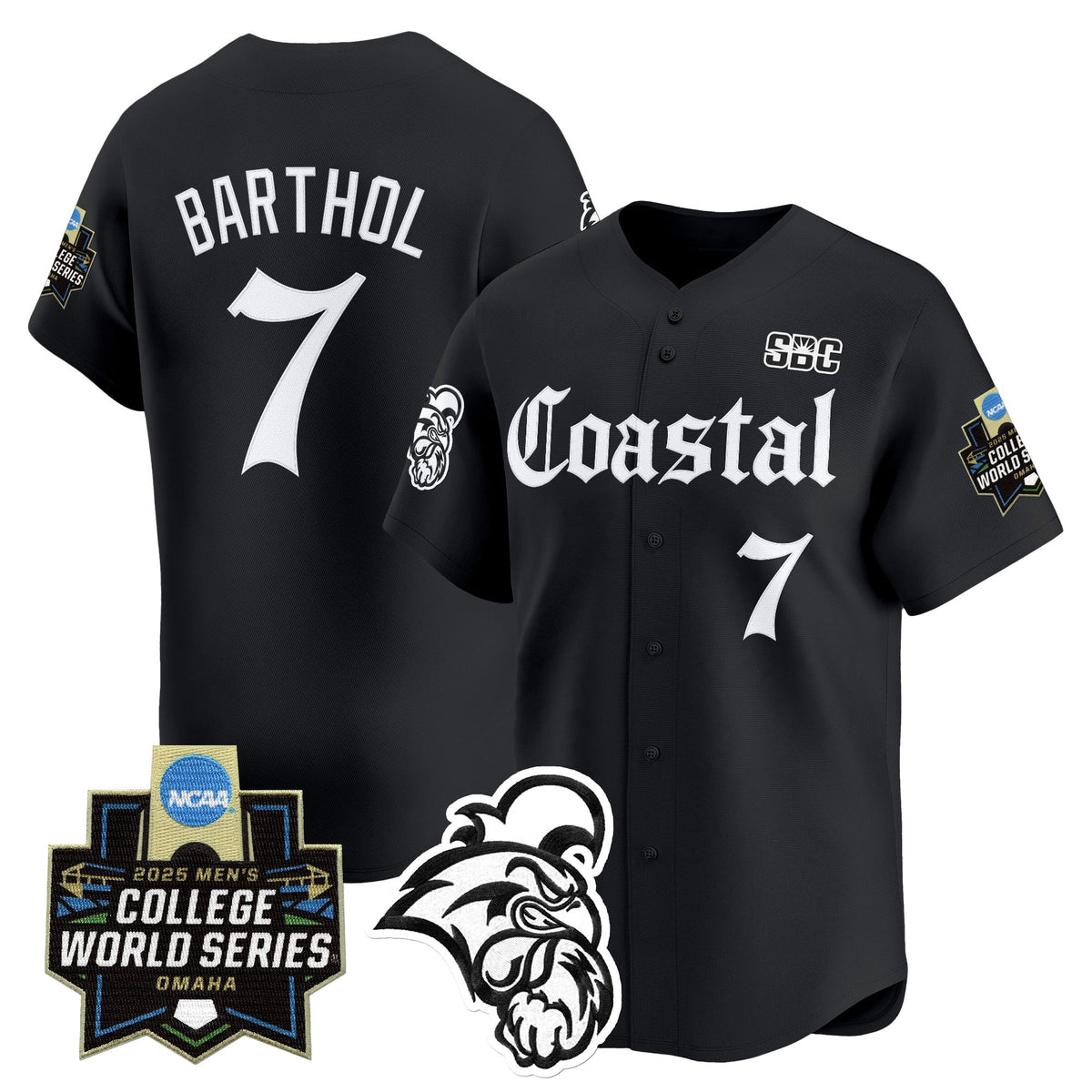 Coastal Carolina Chanticleers 2025 World Series 'Gothic Coastline Edition' Vapor Premier Limited Jersey - Stitched