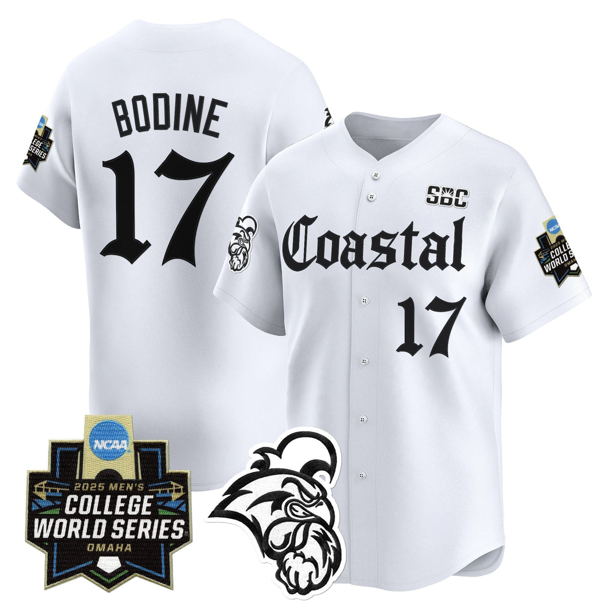 Coastal Carolina Chanticleers 2025 World Series 'Gothic Coastline Edition' Vapor Premier Limited Jersey - Stitched