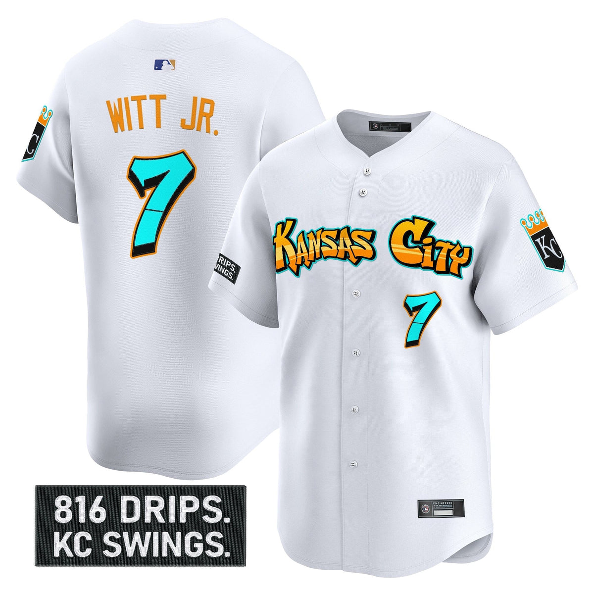KC 'Graffiti Crown Drop Edition' Vapor Premier Limited Jersey - Stitched
