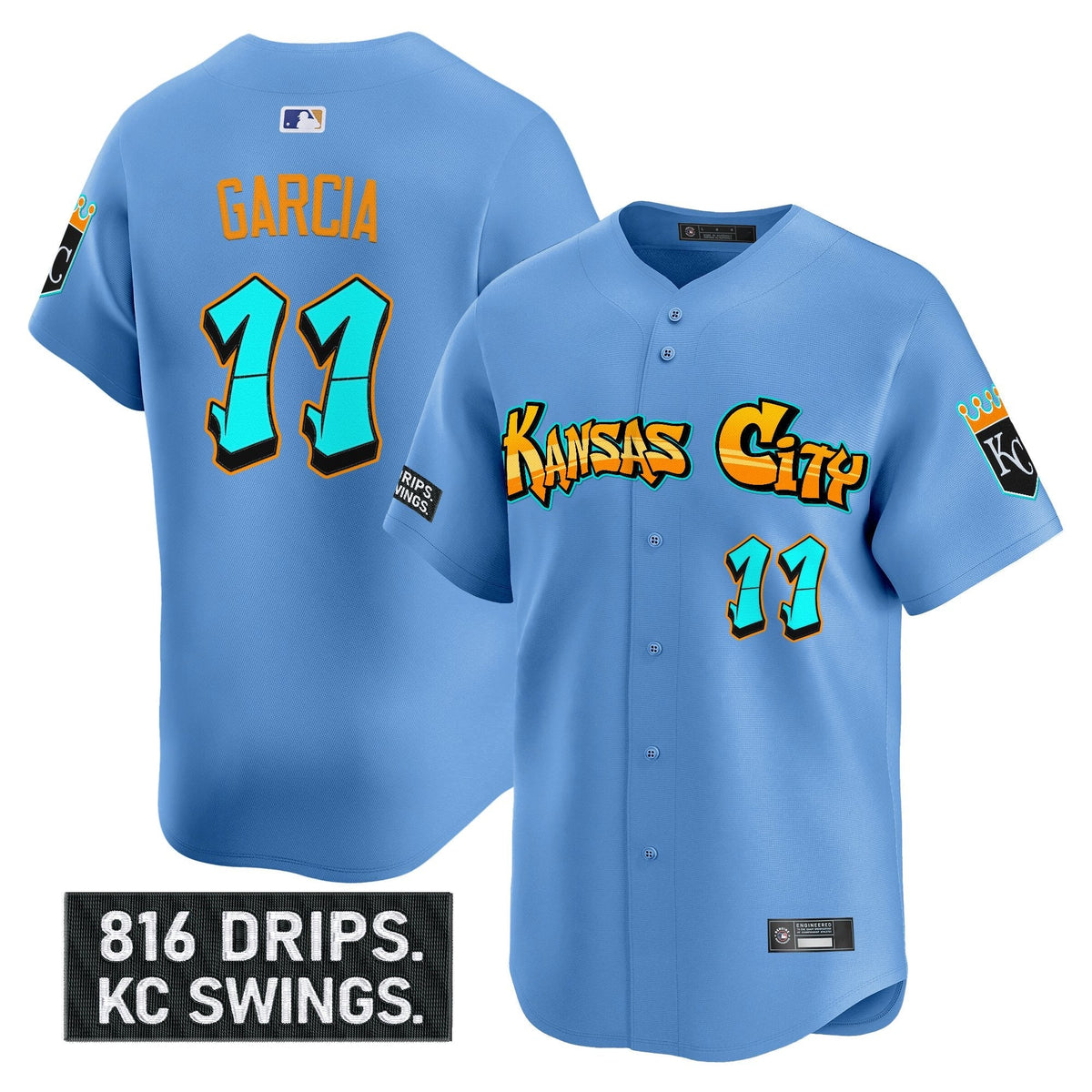 KC 'Graffiti Crown Drop Edition' Vapor Premier Limited Jersey - Stitched