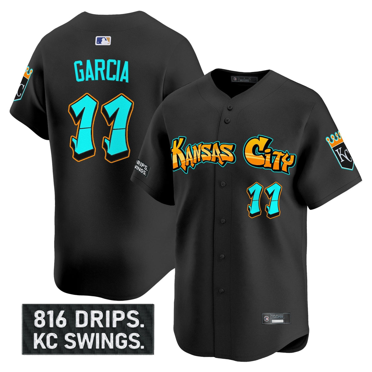 KC 'Graffiti Crown Drop Edition' Vapor Premier Limited Jersey - Stitched