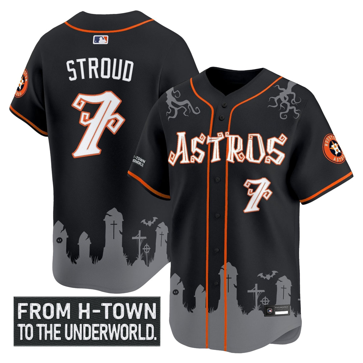 HOU 'Halloween Shadows Edition' Vapor Premier Limited Men Jersey - Stitched