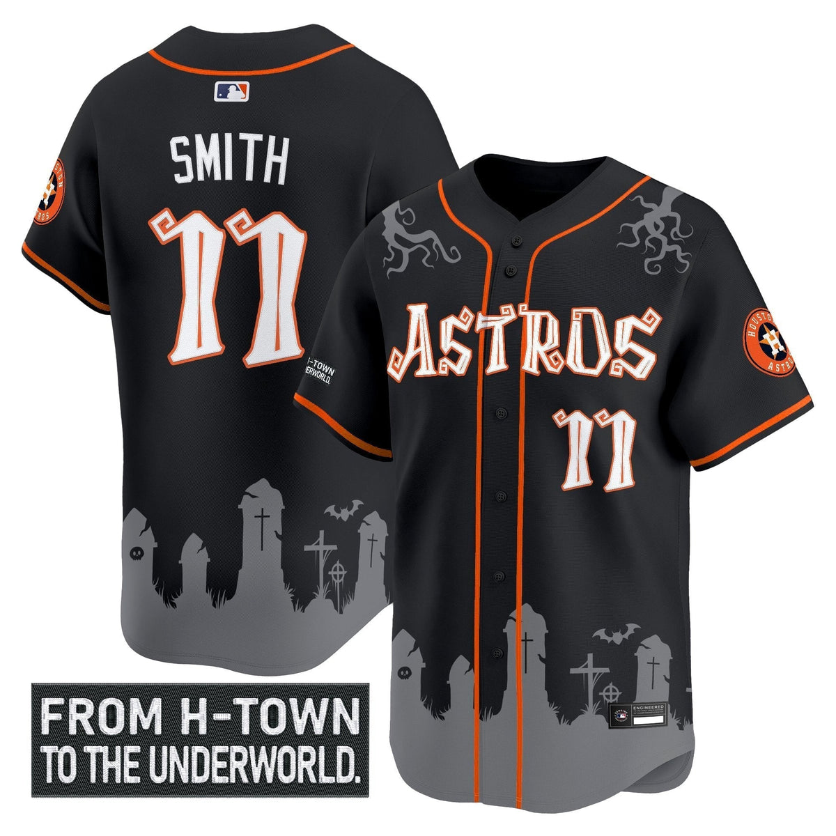 HOU 'Halloween Shadows Edition' Vapor Premier Limited Men Jersey - Stitched