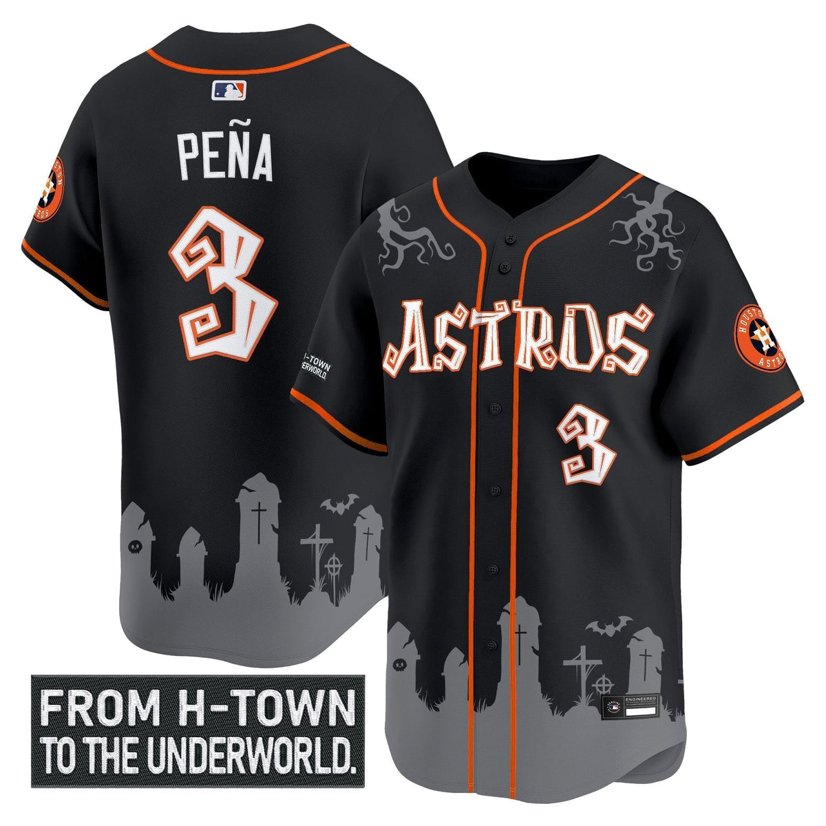 HOU 'Halloween Shadows Edition' Vapor Premier Limited Men Jersey - Stitched