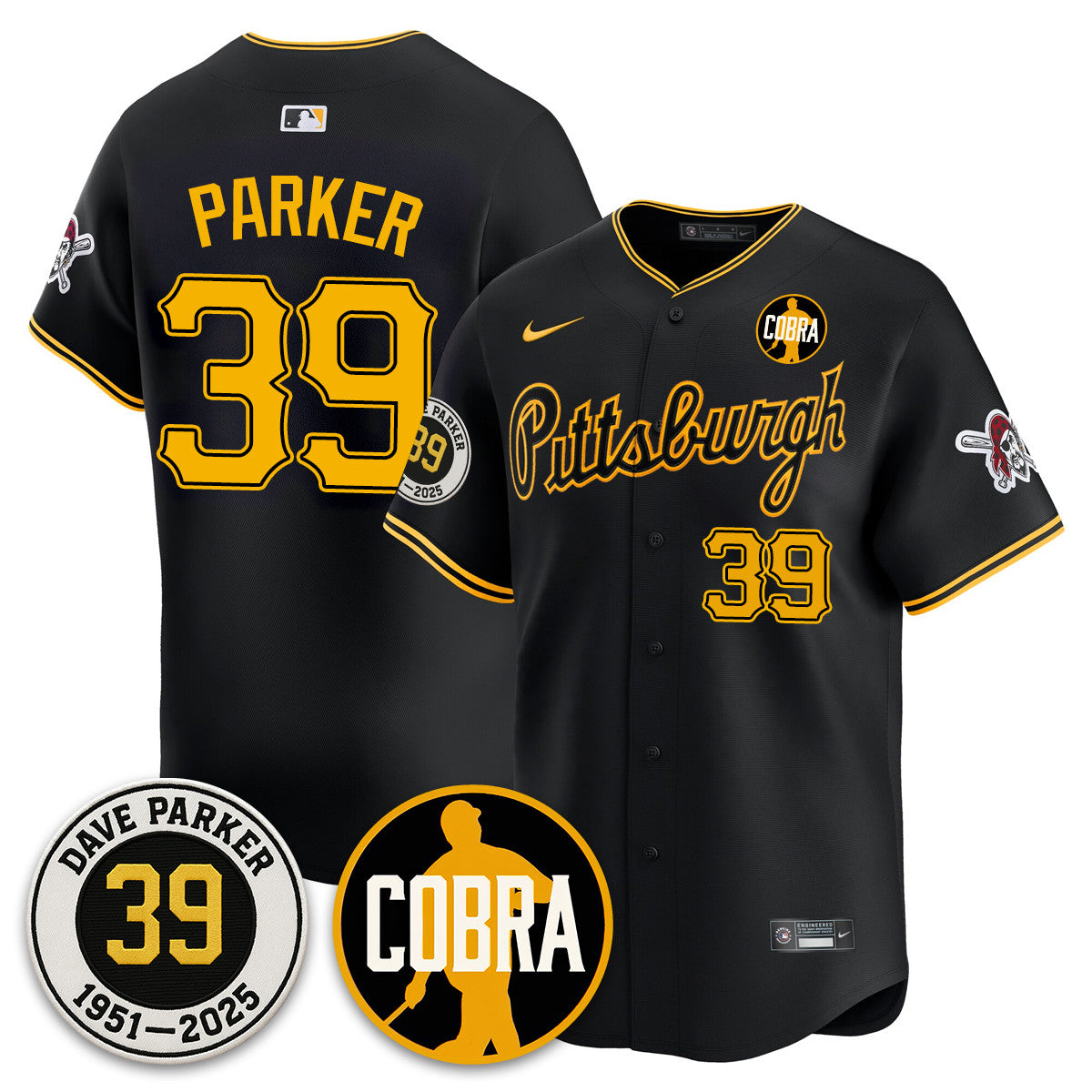 PIT Memories Dave Parker Men Jersey- âCOBRAâ Patch - All Stitched