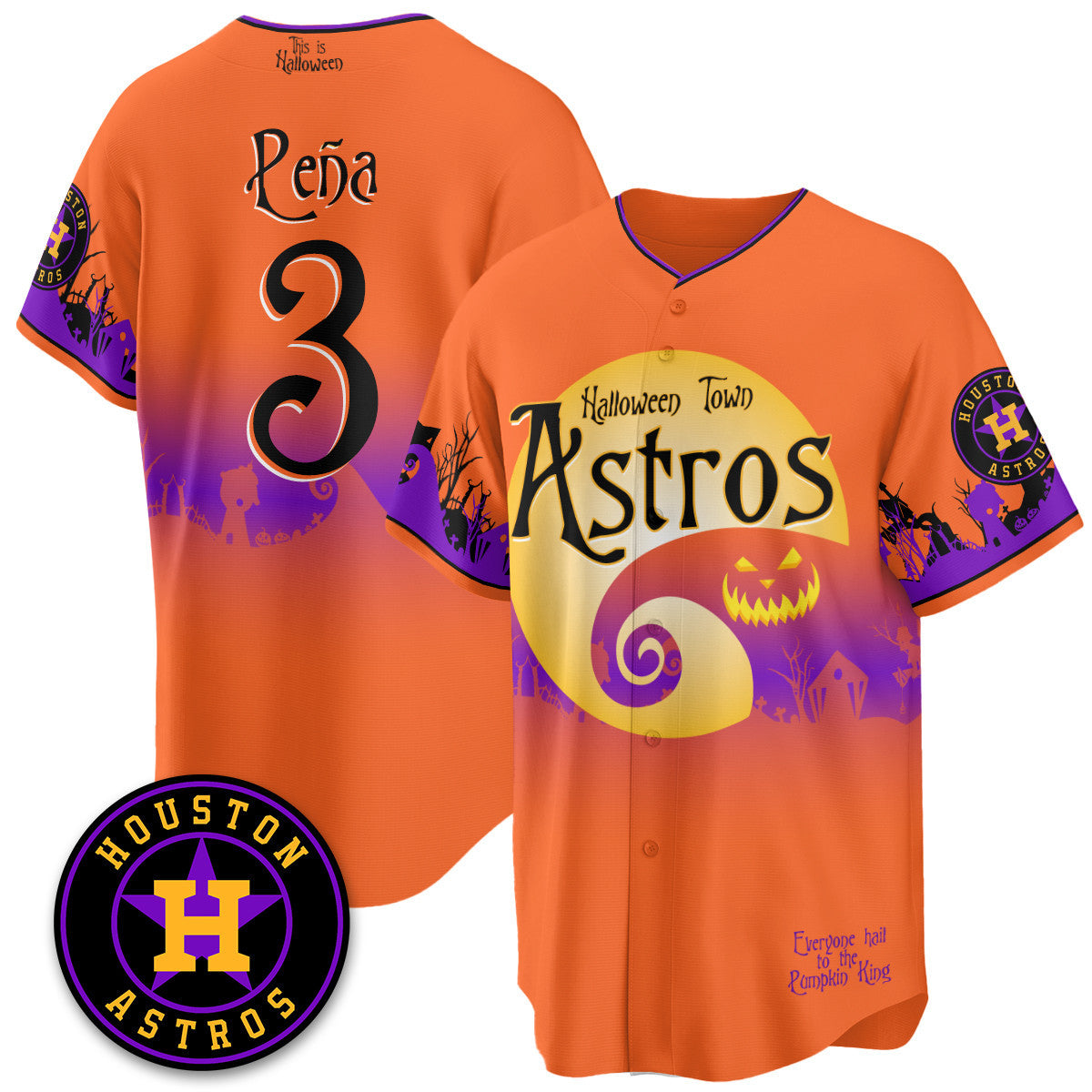 HOU "Halloween Town" Limited Men Jersey - Stitched