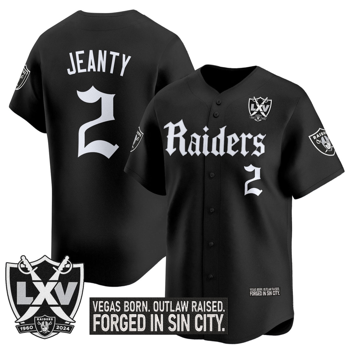 LVR 'Gothic Sin City Shadows Edition' Vapor Baseball Jersey - Stitched