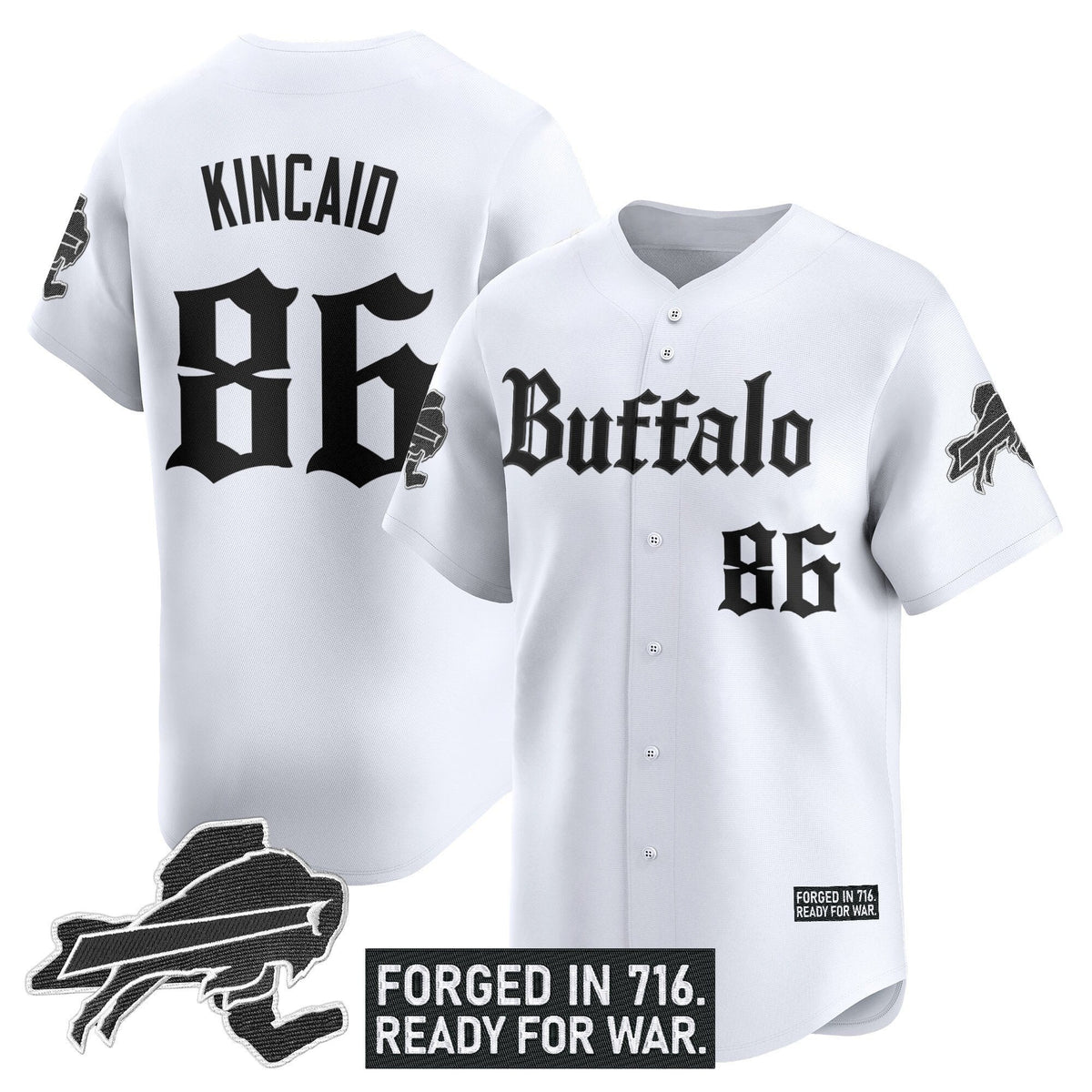BUF 'Gothic Cold Front Edition' Vapor Baseball Jersey - Stitched