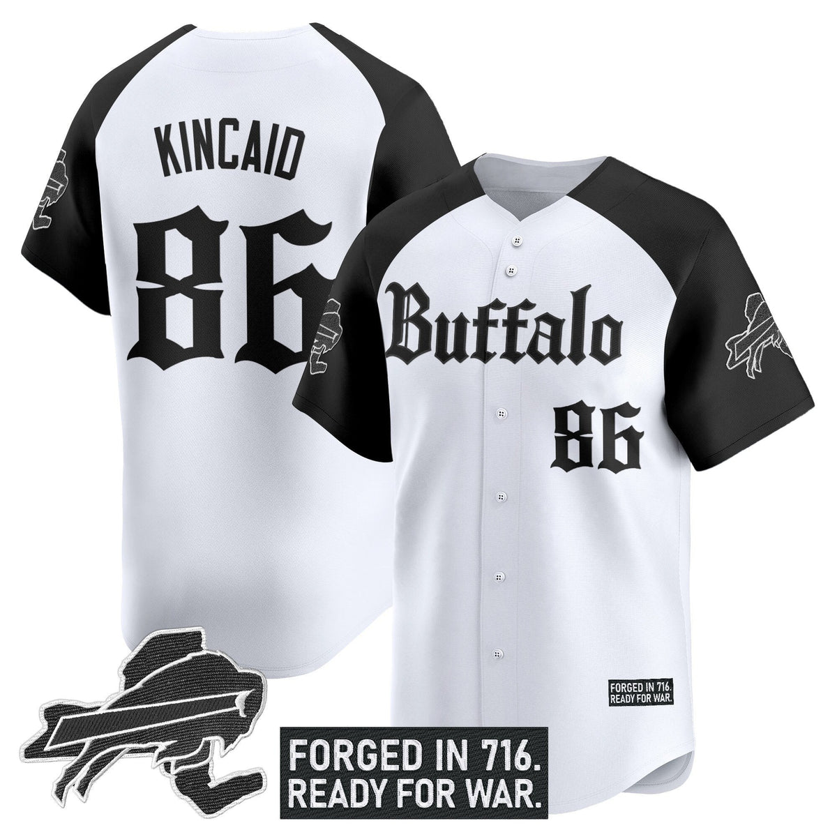 BUF 'Gothic Cold Front Edition' Vapor Baseball Jersey - Stitched