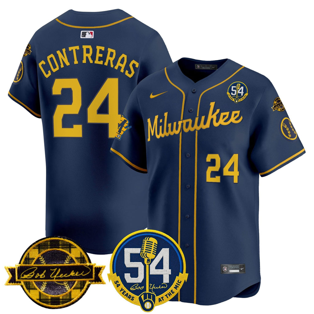 MIL 'Bob Uecker - 54 Seasons for Brewers' Vapor Premier Limited Jersey - Stitched
