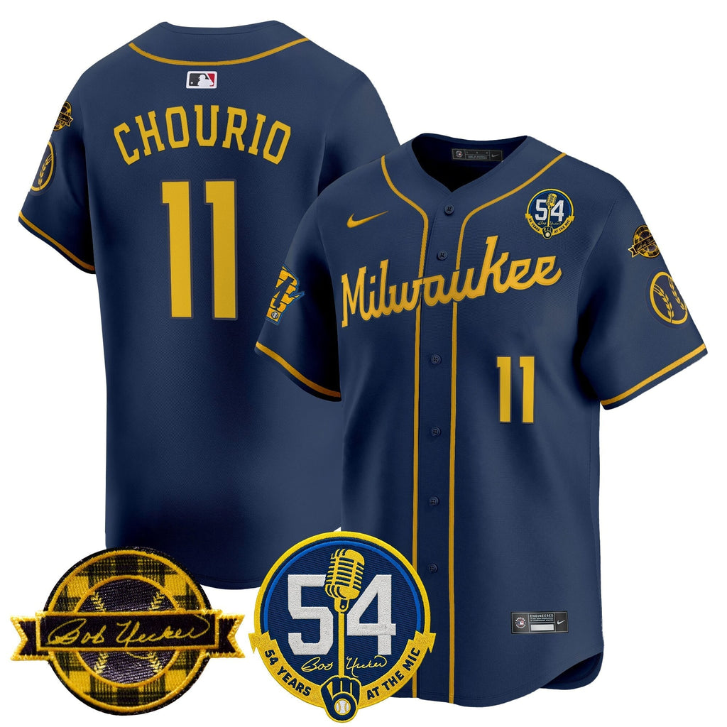 MIL 'Bob Uecker - 54 Seasons for Brewers' Vapor Premier Limited Jersey - Stitched