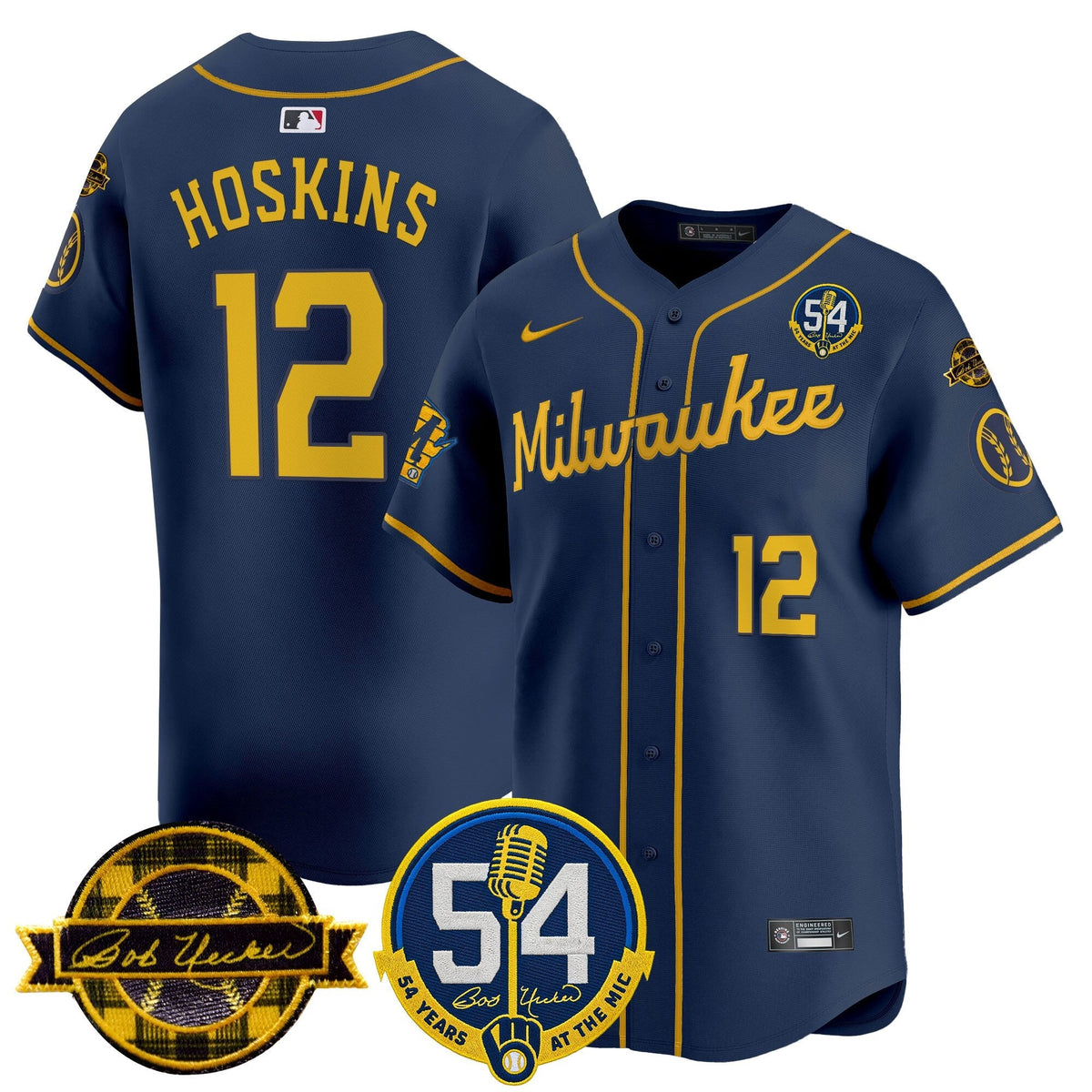MIL 'Bob Uecker - 54 Seasons for Brewers' Vapor Premier Limited Jersey - Stitched