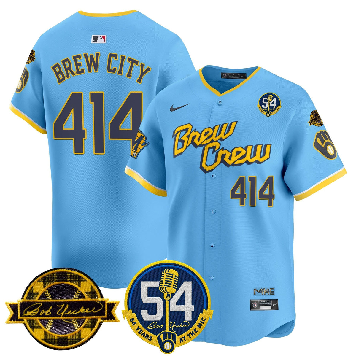 MIL 'Bob Uecker - 54 Seasons for Brewers' Vapor Premier Limited Jersey - All Stitched