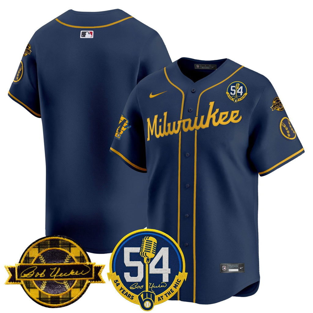 MIL 'Bob Uecker - 54 Seasons for Brewers' Vapor Premier Limited Jersey - Stitched