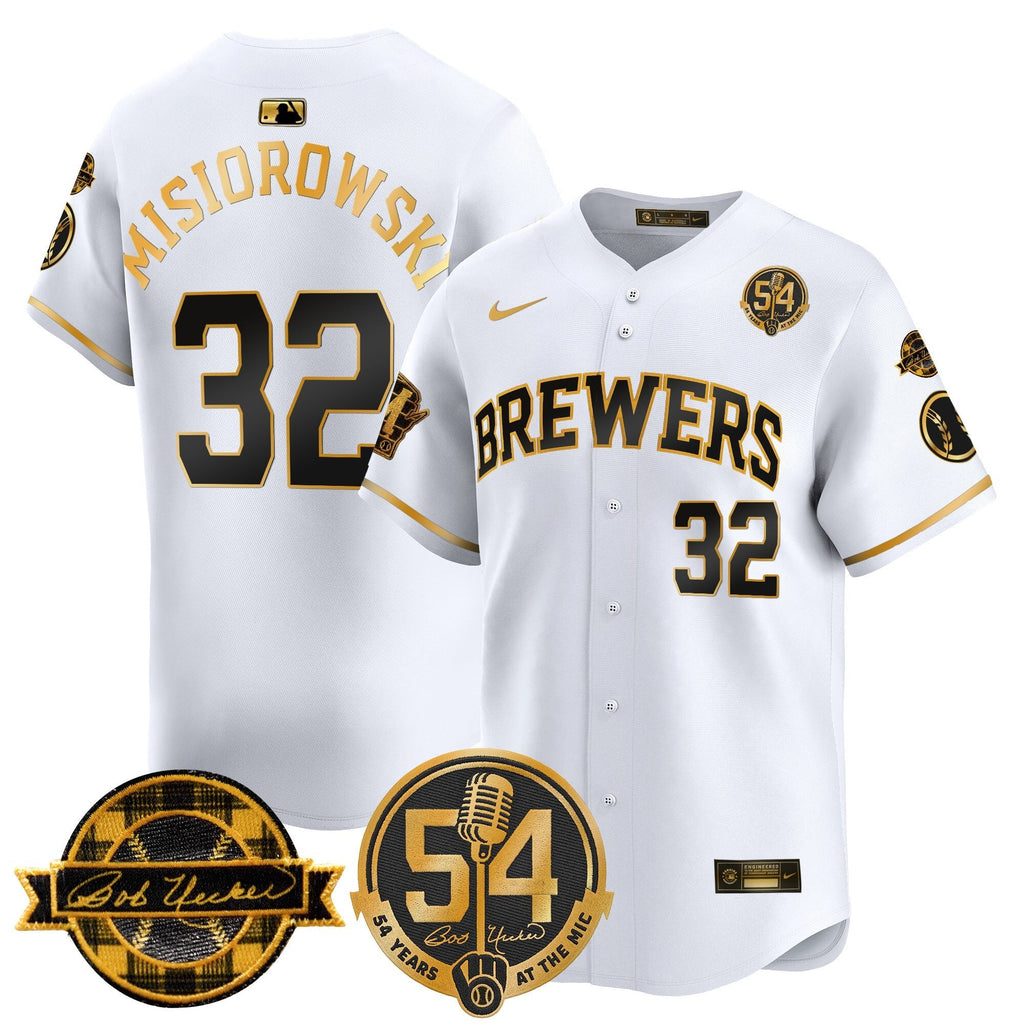 MIL 'Bob Uecker - 54 Seasons for Brewers' Vapor Premier Limited Jersey - Stitched