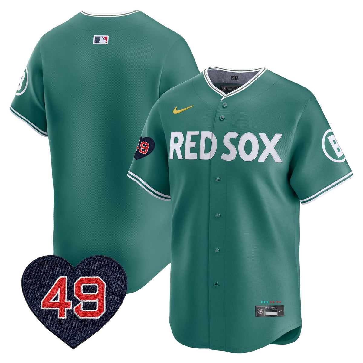 BOS Tim Wakefield Patch Vapor Premier Limited Jersey - Stitched
