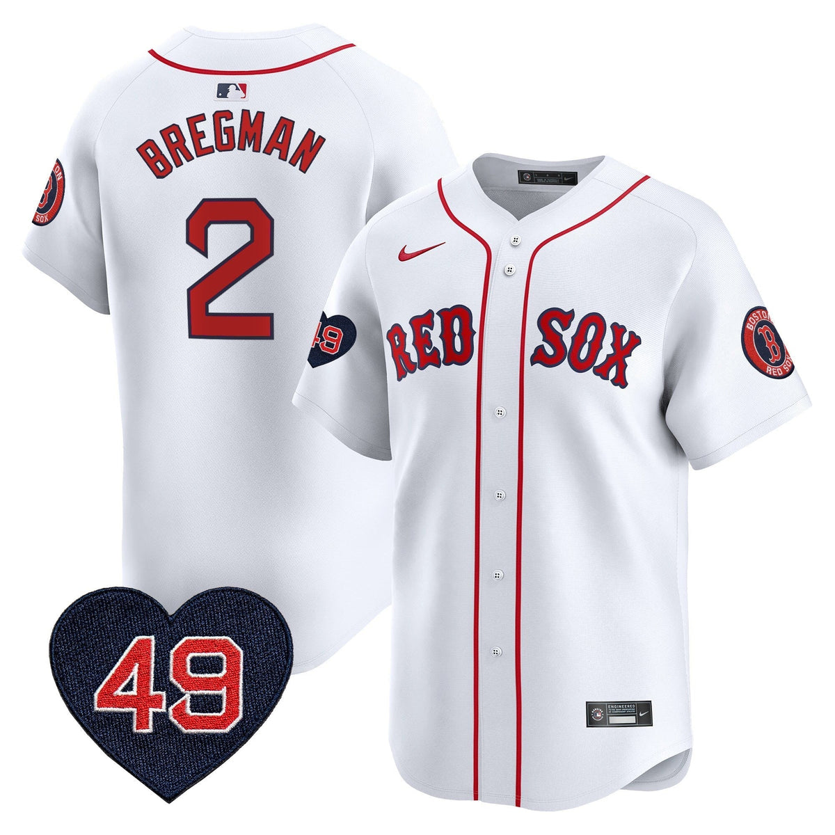 BOS Tim Wakefield Patch Vapor Premier Limited Jersey - All Stitched
