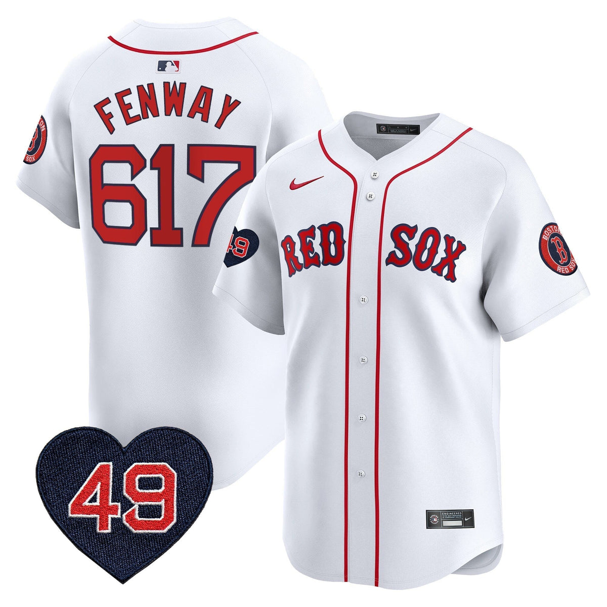 BOS Tim Wakefield Patch Vapor Premier Limited Jersey - All Stitched