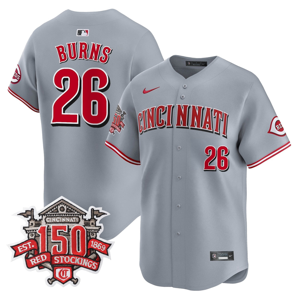 CIN 150th Anniversary Patch Vapor Premier Limited Jersey - All Stitched
