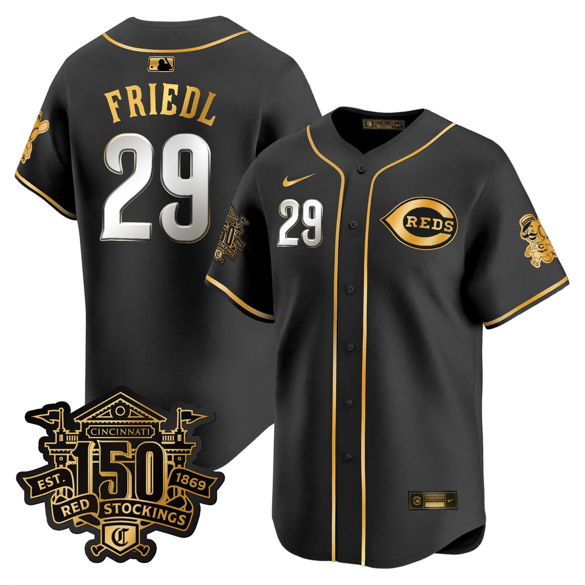 CIN 150th Anniversary Patch Vapor Premier Limited Jersey - All Stitched