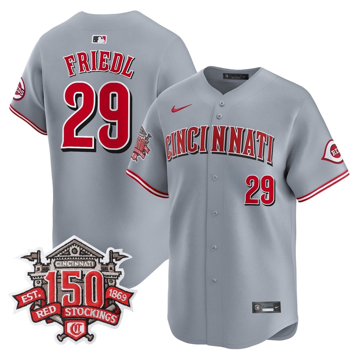 CIN 150th Anniversary Patch Vapor Premier Limited Jersey - All Stitched