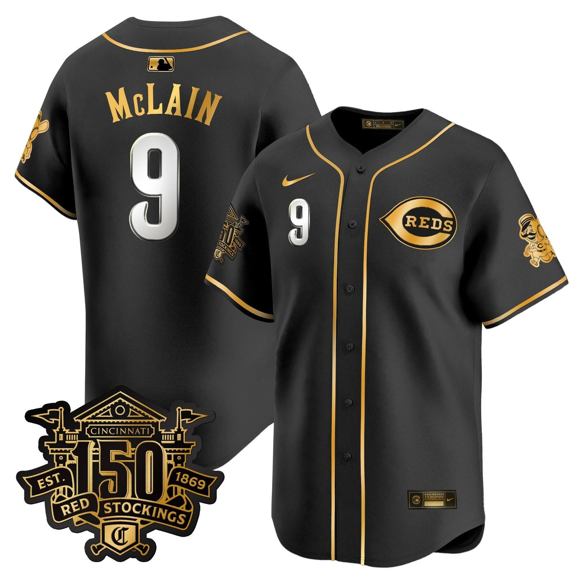 CIN 150th Anniversary Patch Vapor Premier Limited Jersey - All Stitched