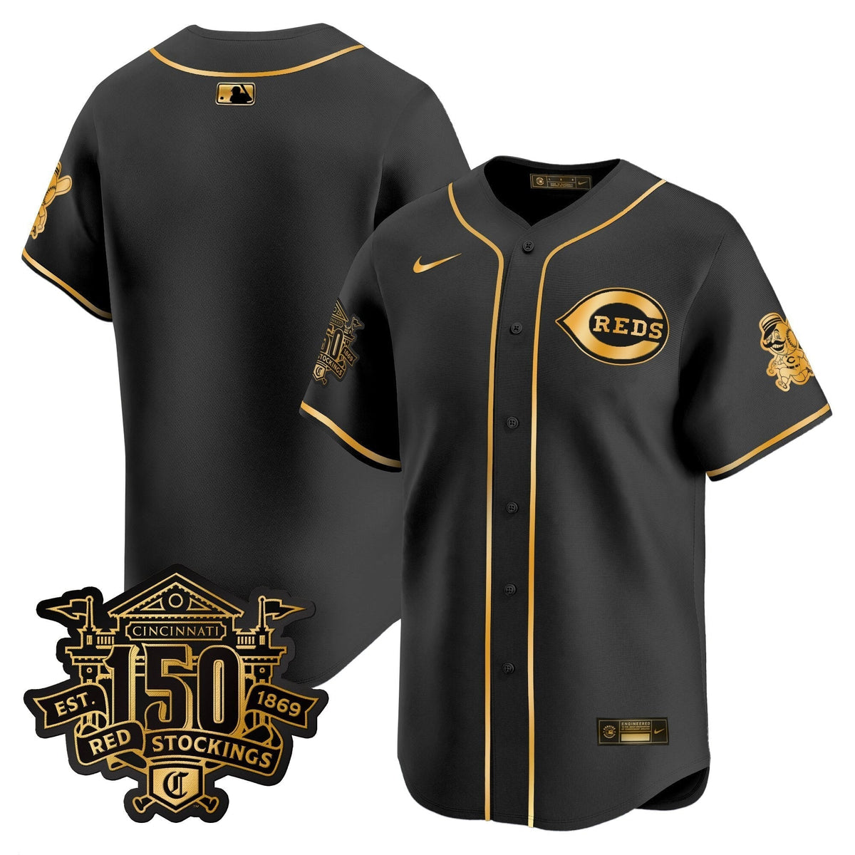 CIN 150th Anniversary Patch Vapor Premier Limited Jersey - All Stitched